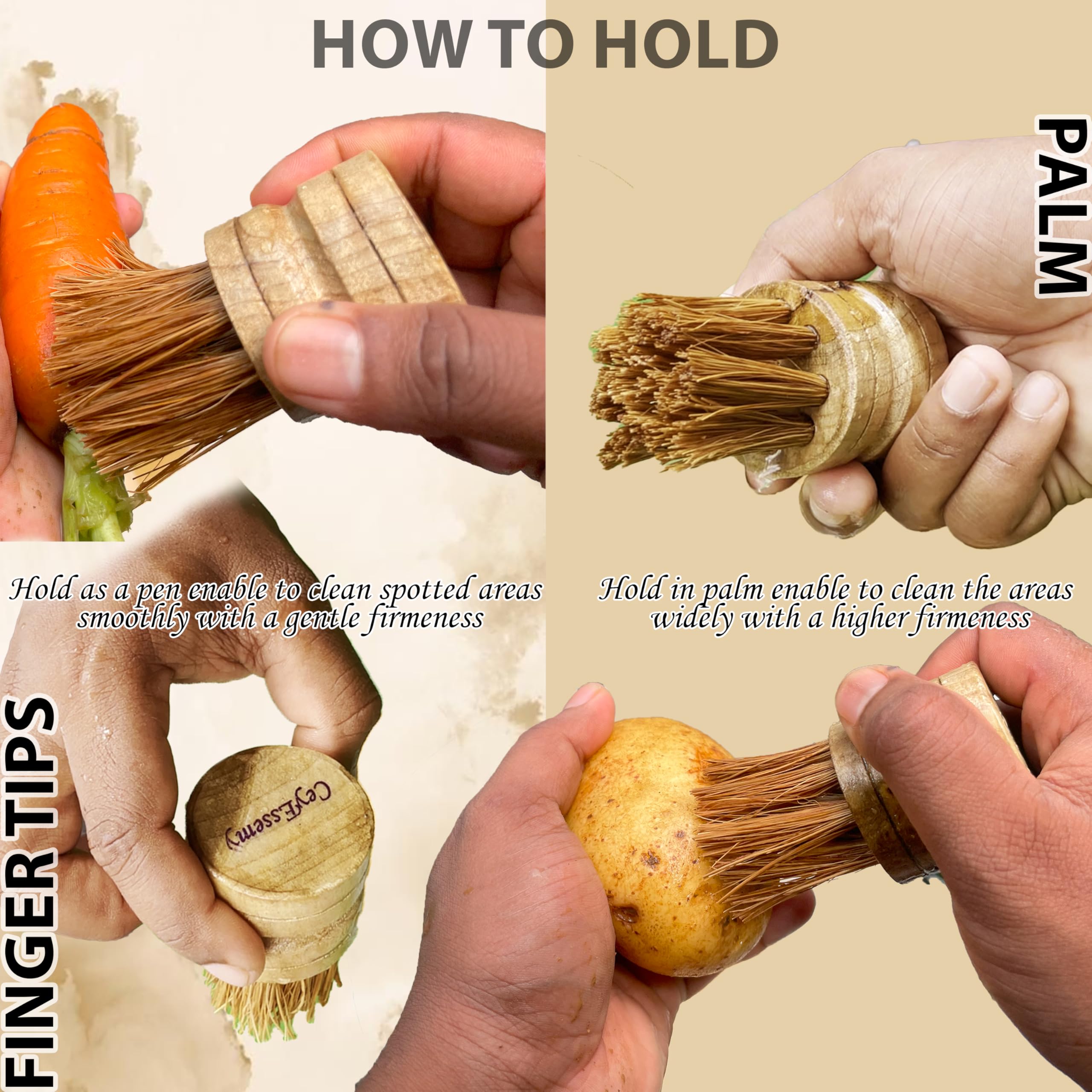 Amazon｜CeyEssemy 木製ディッシュブラシ キッチンディッシュ