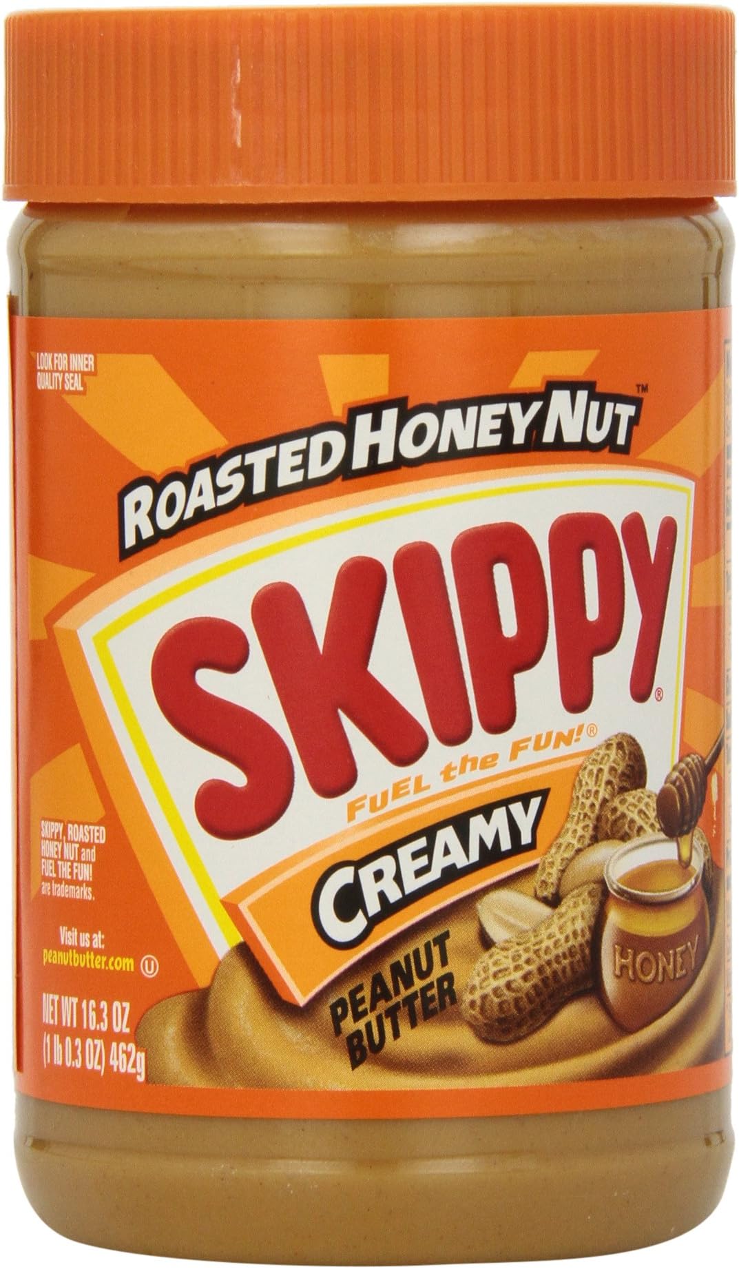 Skippy Roasted Honey Nut Creamy Peanut Butter, 16.3 oz