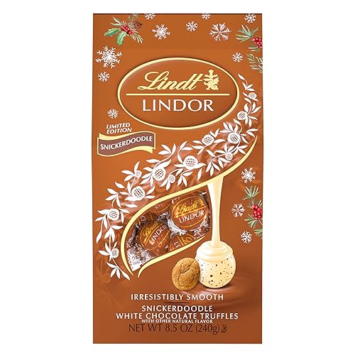 Vista 211 de Lindt LINDOR - Trufas de chocolate amargo con leche de avena, trufas de chocolate sin lácteos con centro de trufa suave y derretida, 5.1 onzas