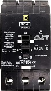 Square D EGB34100 Circuit Breaker, EGB-Frame, 3-Pole, 240V 65kA, 480Y/277V 35kA, 100-Amp