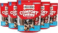 Vista 1 de Milk-Bone - Masticadores de confort, golosinas para perros sin piel cruda con textura masticable única y carne de vacuno real, 3 masticables