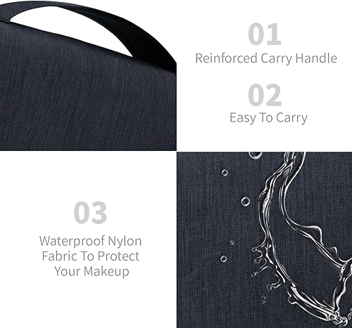 Miniatura 5 de Bolsa de aseo de gran capacidad con gancho para colgar, bolsa de viaje para hombres y mujeres, bolsa impermeable de cosméticos de viaje, bolsa de