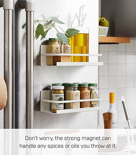 Miniatura 3 de YAMAZAKI home 2410 Especiero magnético, color blanco.