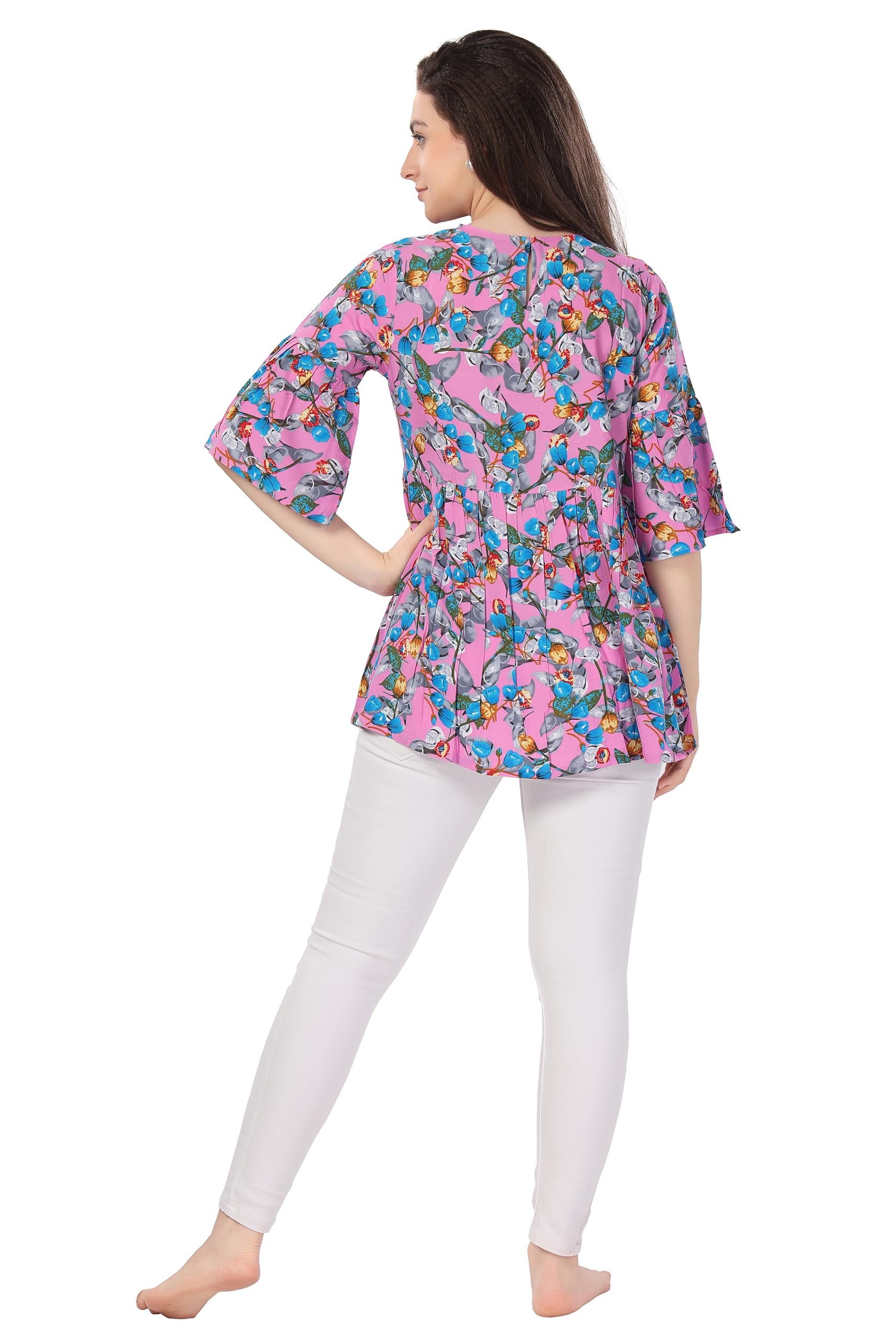 AV2 Printed Women Maternity Feeding Top(8065BXXL_PinkXXL) - Image 2 thumbnail
