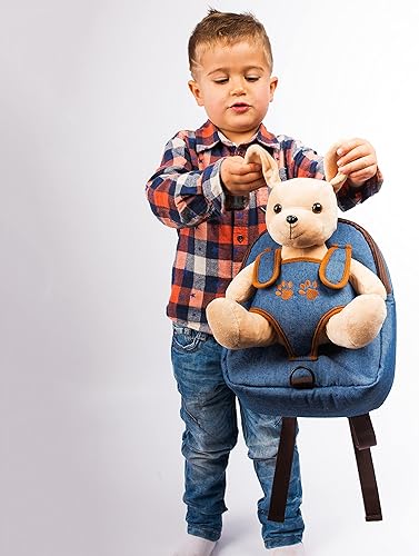 Miniatura 7 de Mochila de juguete para perros pequeños con correa para niños y niñas, de 2 a 5 años, con cachorro de peluche