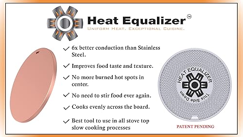 Miniatura 4 de Juego de los 3 tamaños  El difusor de calor Heat Equalizer para estufa de gas y estufa eléctrica  Aluminio y aleación de cobre, placa caliente y