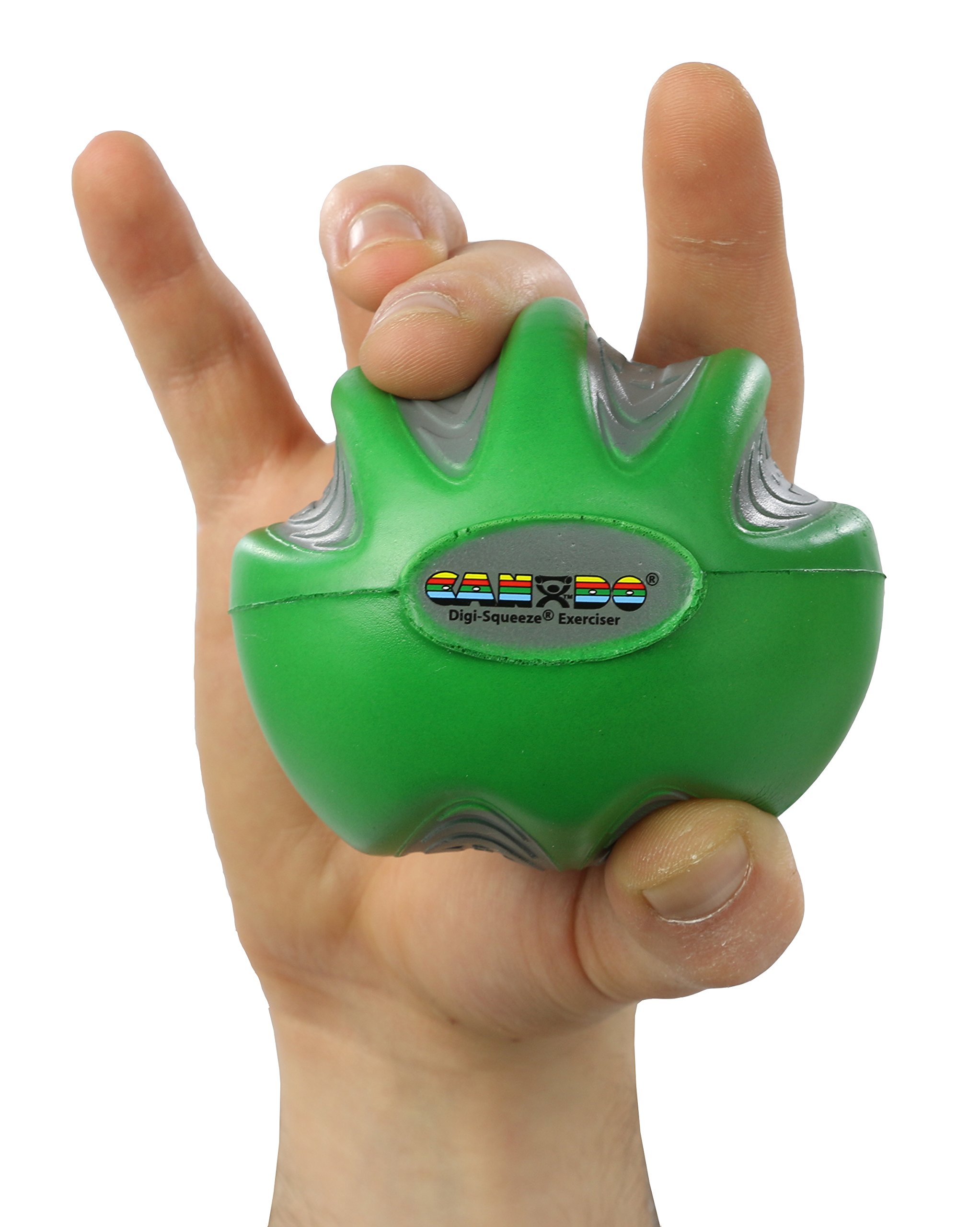 CanDo 10-1992 Digi-Squeeze Hand Exerciser, Large, Green-Moderate 2