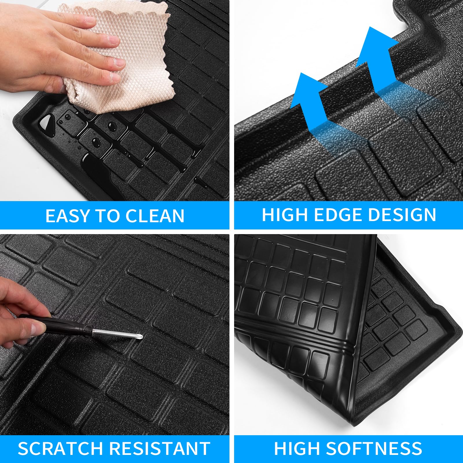 Floor Mats For 2023-2025 2026 Honda CRV (Include Hybrid) Cargo Mat Honda CRV 2024 Accessories (Fit Upper Deck, Trunk Mat Backrest Mats Floor Mats - View #6