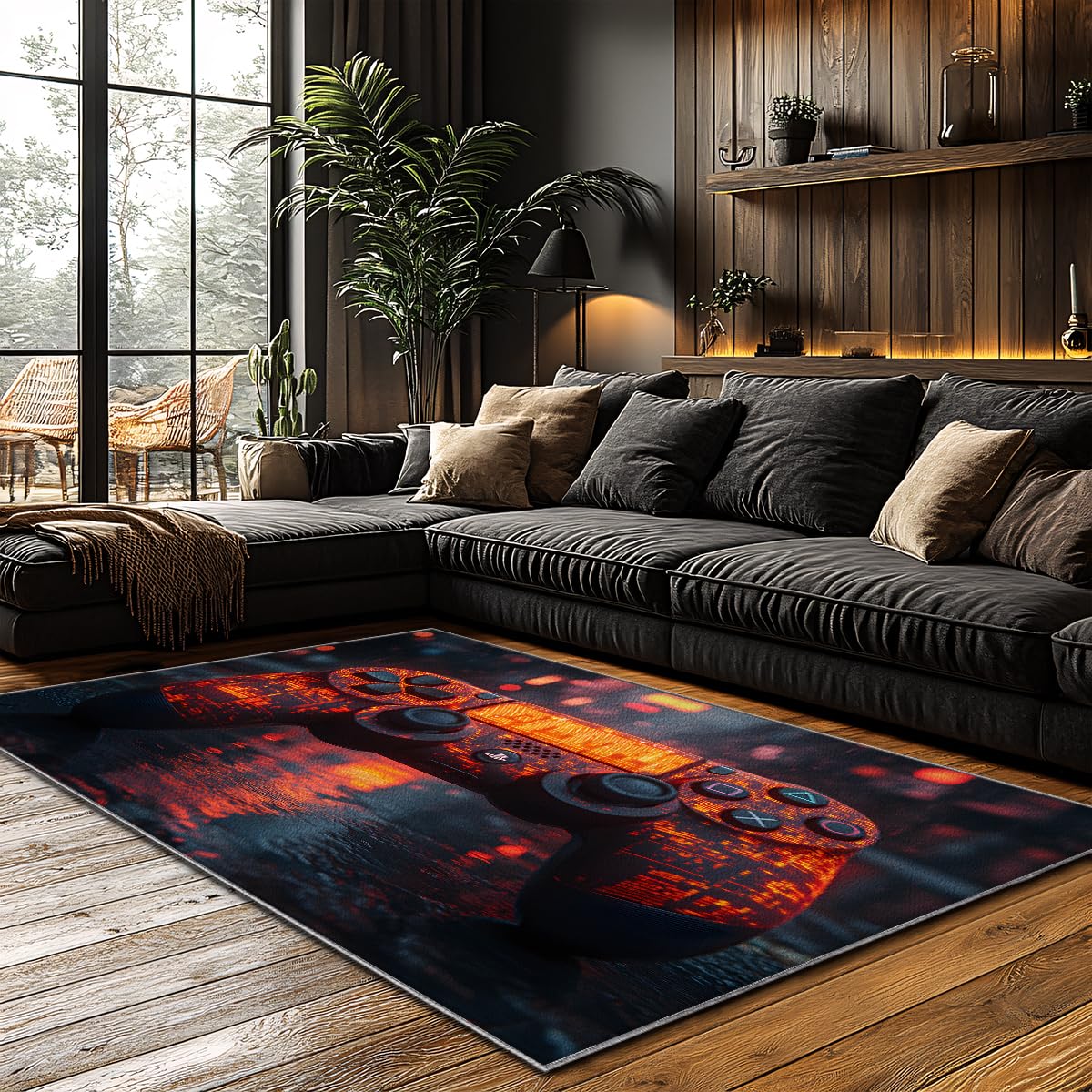 Tapis de manette de jeu grand format pour camping lavable en machine 160x230cm