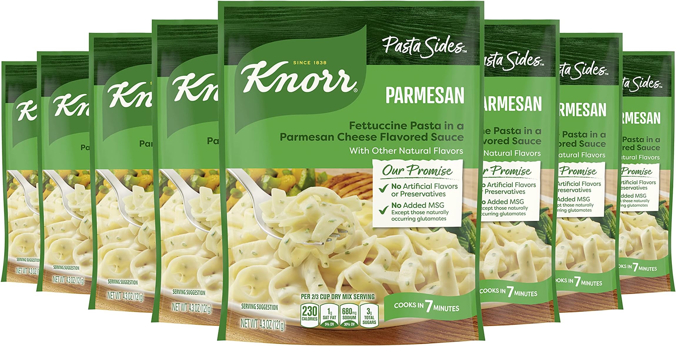 Pasta Sides Pasta Side Dish, Parmesan 4.3 Oz (Pack of 8)