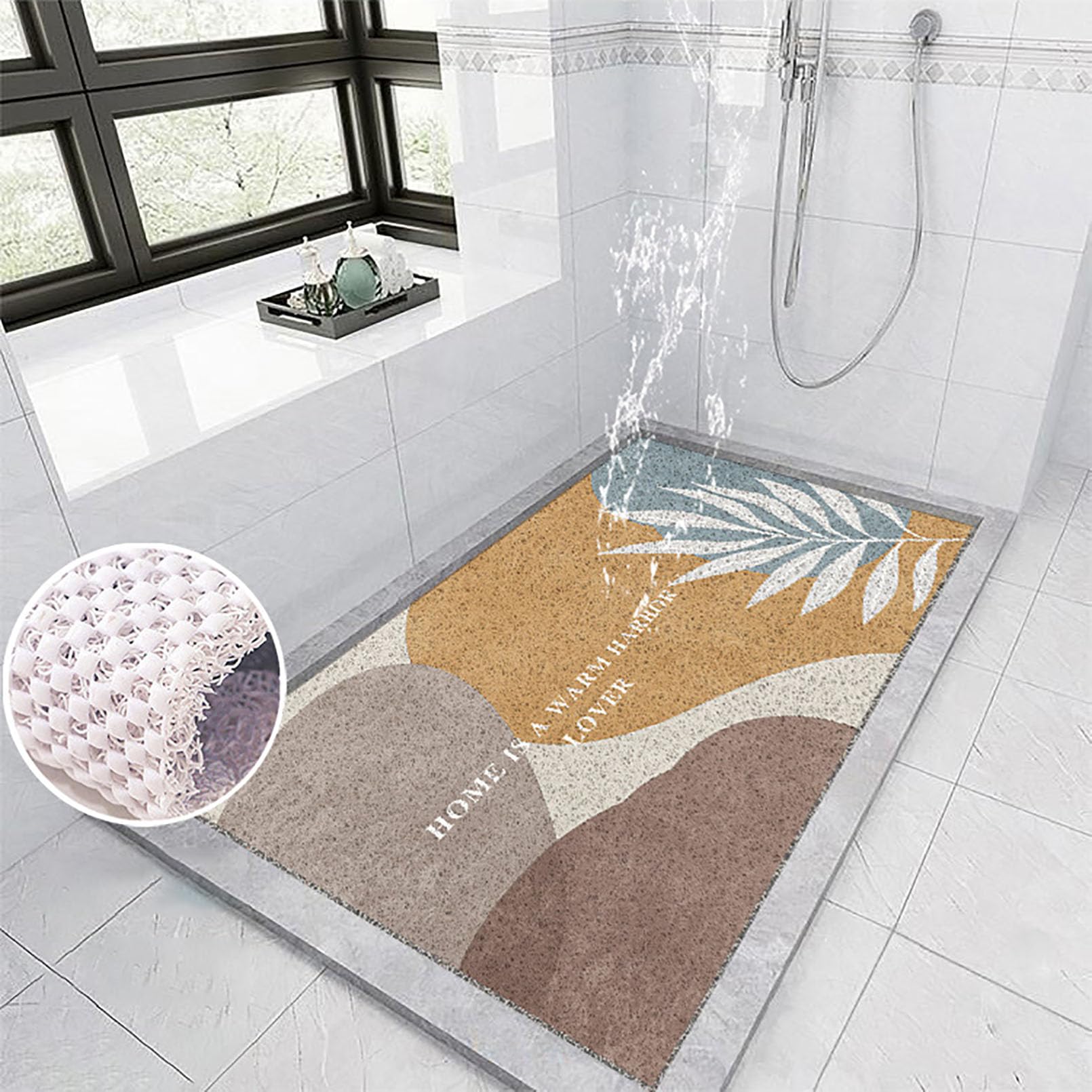 Tapis de douche antidérapant 40x60 cm pour éviter les glissades au bain
