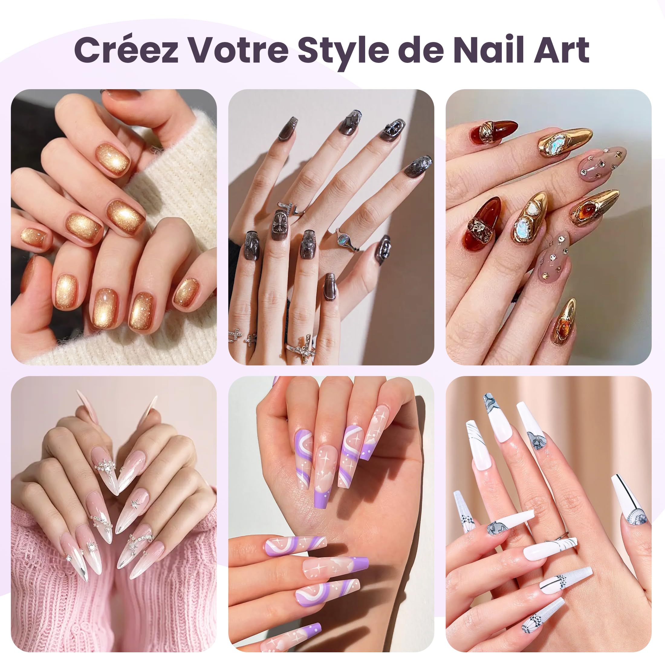 Lot de 20 Limes a Ongles 100 180 Grain, Lime à Ongles Double Face pour Ongles en Gel et Acrylique, Kit de Lima Ongle Réutilisables pour Manucures et Pédicures en Gel, Ongles Naturels