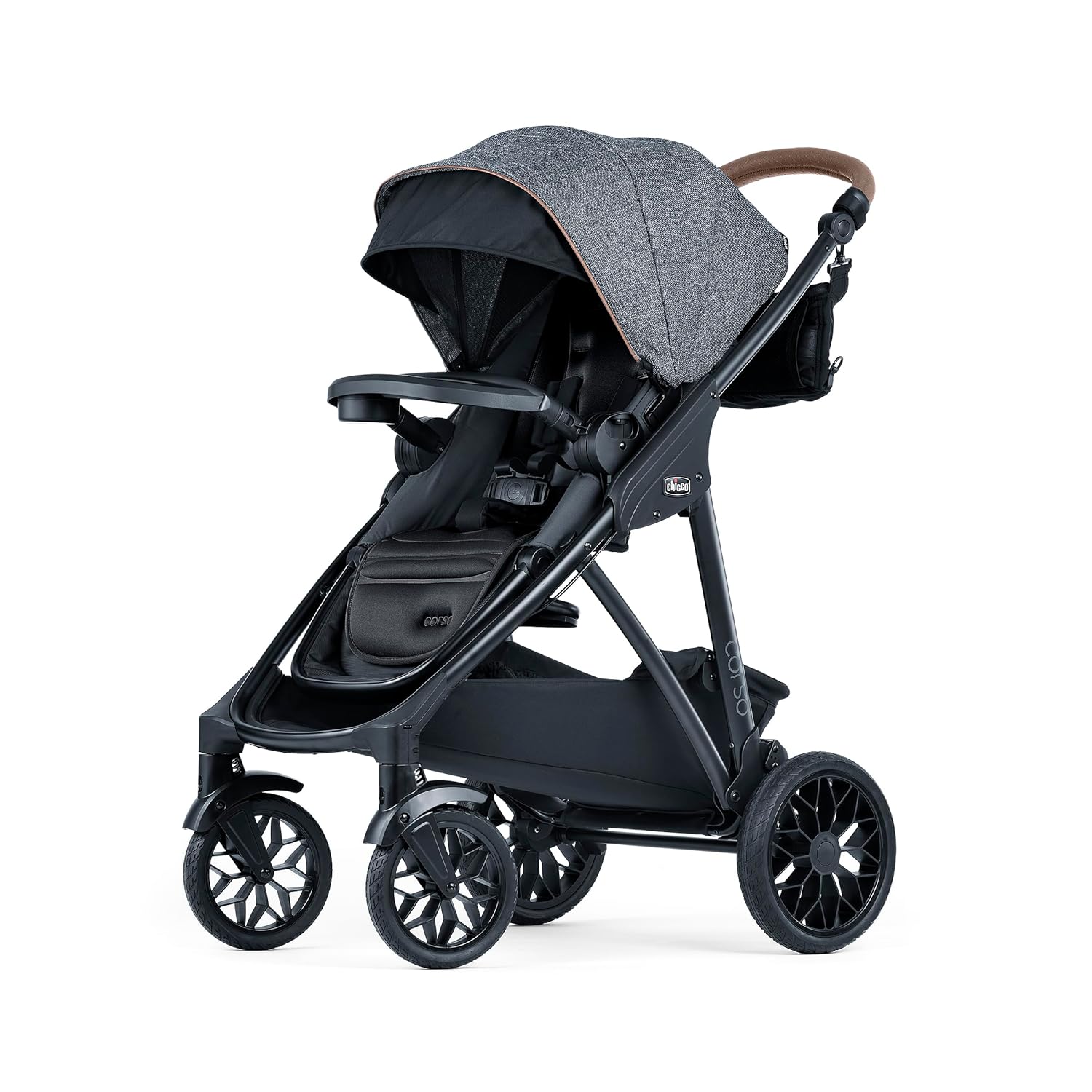 Chicco Corso Primo Modular Quick-Fold Stroller with Infant Car Seat Adapter, for Newborns and Toddlers | Summit/Grey - Image 1 of 9