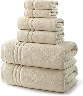 12 Beige Bathroom Ideas for Warm Subtle Relaxing Tones 70 REDKISS 6 Piece Luxury Bath Towel Set - 100% Cotton Towels for Bathroom,...