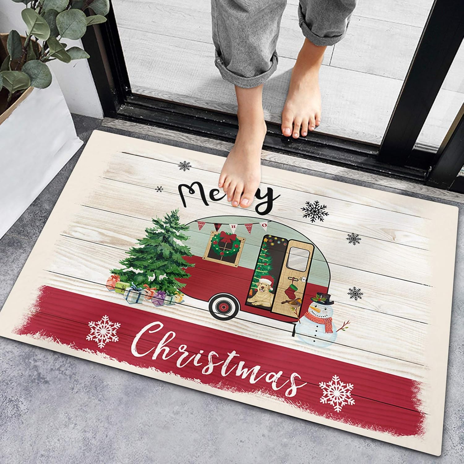 Front Door Mat NonSlip Indoor Doormats 16x24in, Absorbent