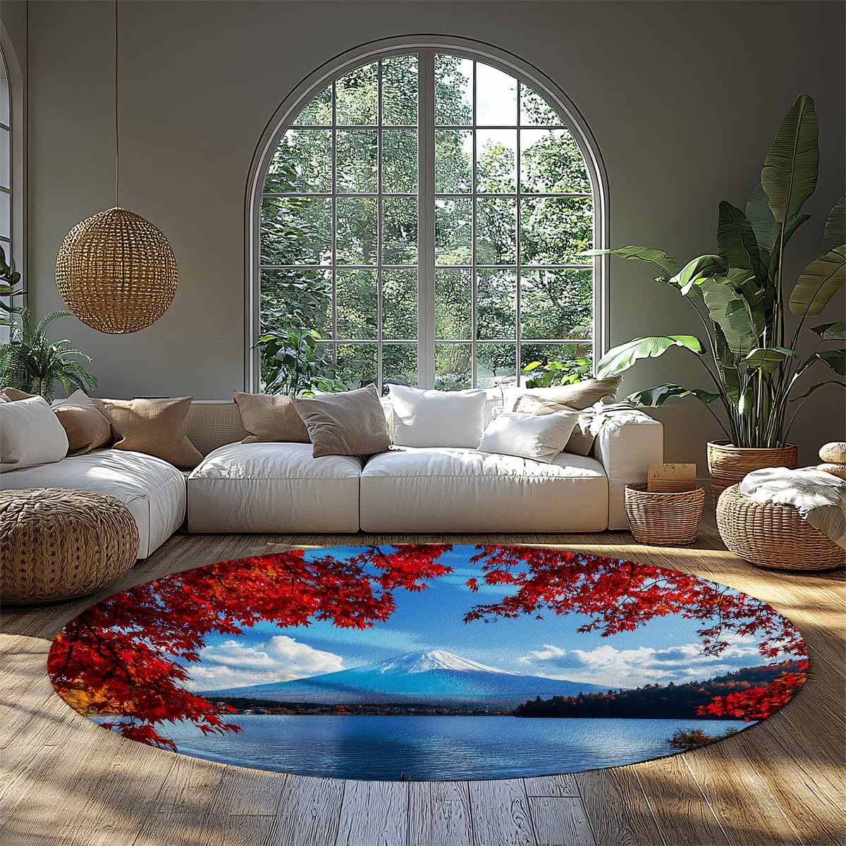 Tapis d'entrée feuilles d'érable automne pour une décoration intérieure chaleureuse