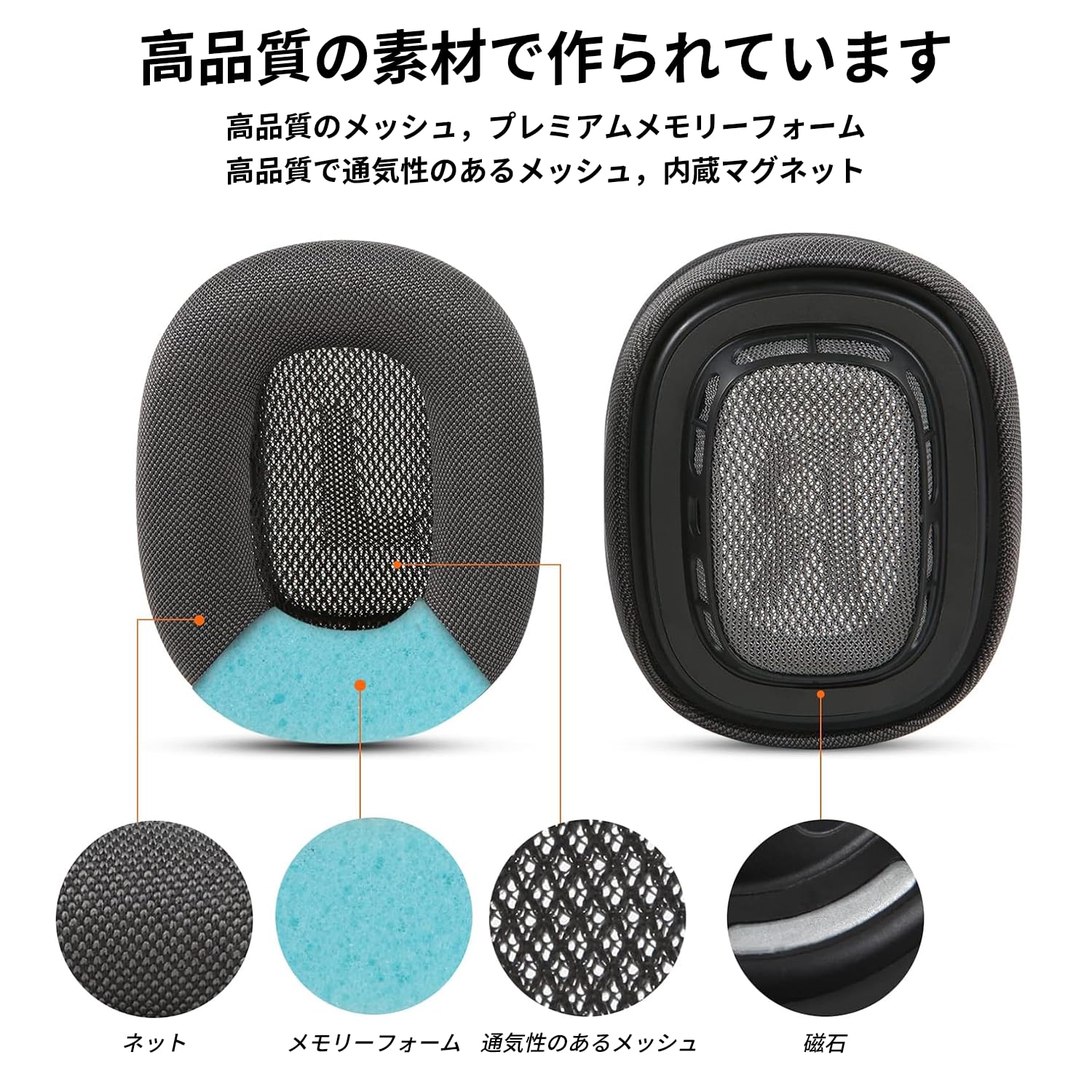 Amazon | 【1ペア】AirPods Max 交換用イヤーパッド イヤーパッド