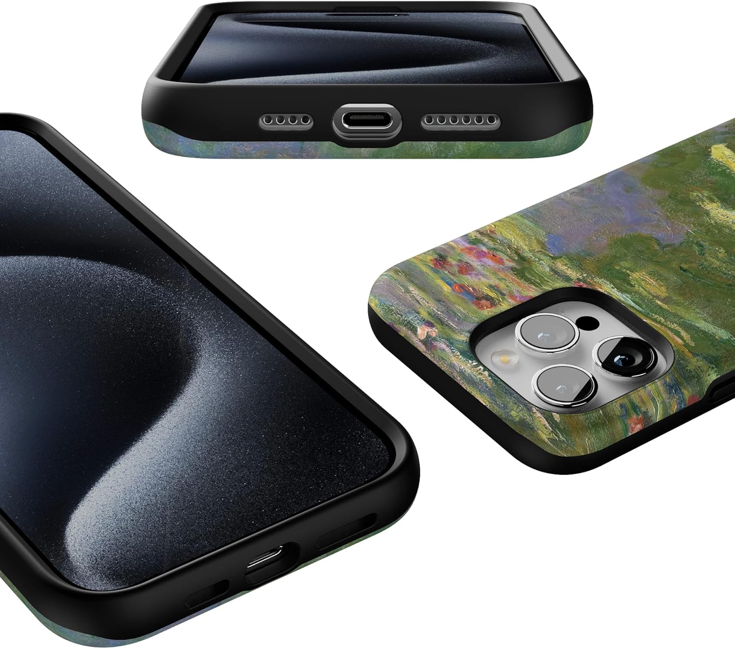 Casely iPhone 15 Pro Max Case | Monet's Water Lilies | The Met Museum | Bold Protective Design | Compatible with MagSafe