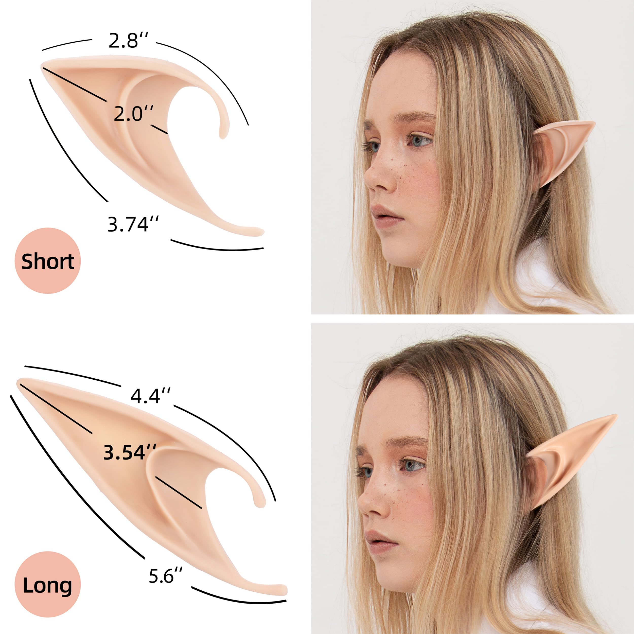 MOSTORY Antler Flower Crown for Fairy Costume Women Woodland Fairy Headpiece with Elf Ears Set for Renfaire Accessories Cosplay - Image 3