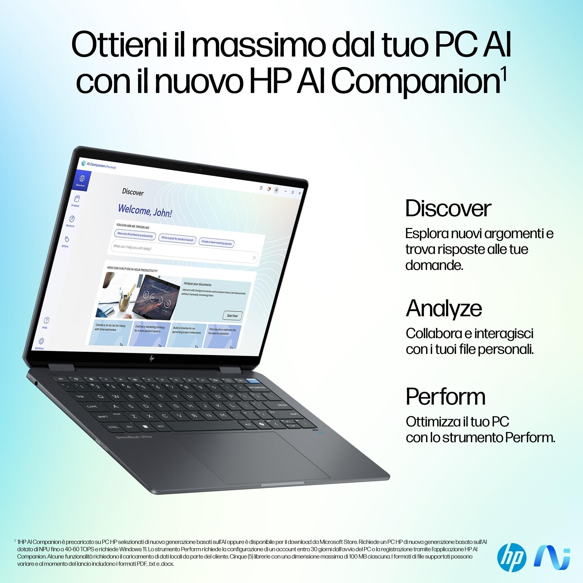 HP OmniBook Ultra Flip x360 14-fh0003sl, Copilot+ PC, Intel Core Ultra 5-226V, Intel Evo Edition, AI, RAM 16GB, SSD 1TB, Display Touch 14” OLED 3K 400 Nits, 120Hz, Poly Studio Cam TNR, Windows 11, Blu