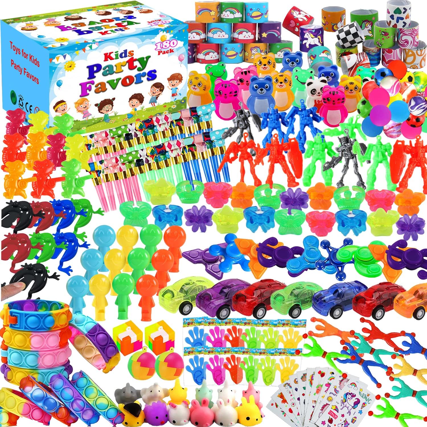 YOAUSHY 180 Pcs Party Favors for Kids 4812,Treasure Box