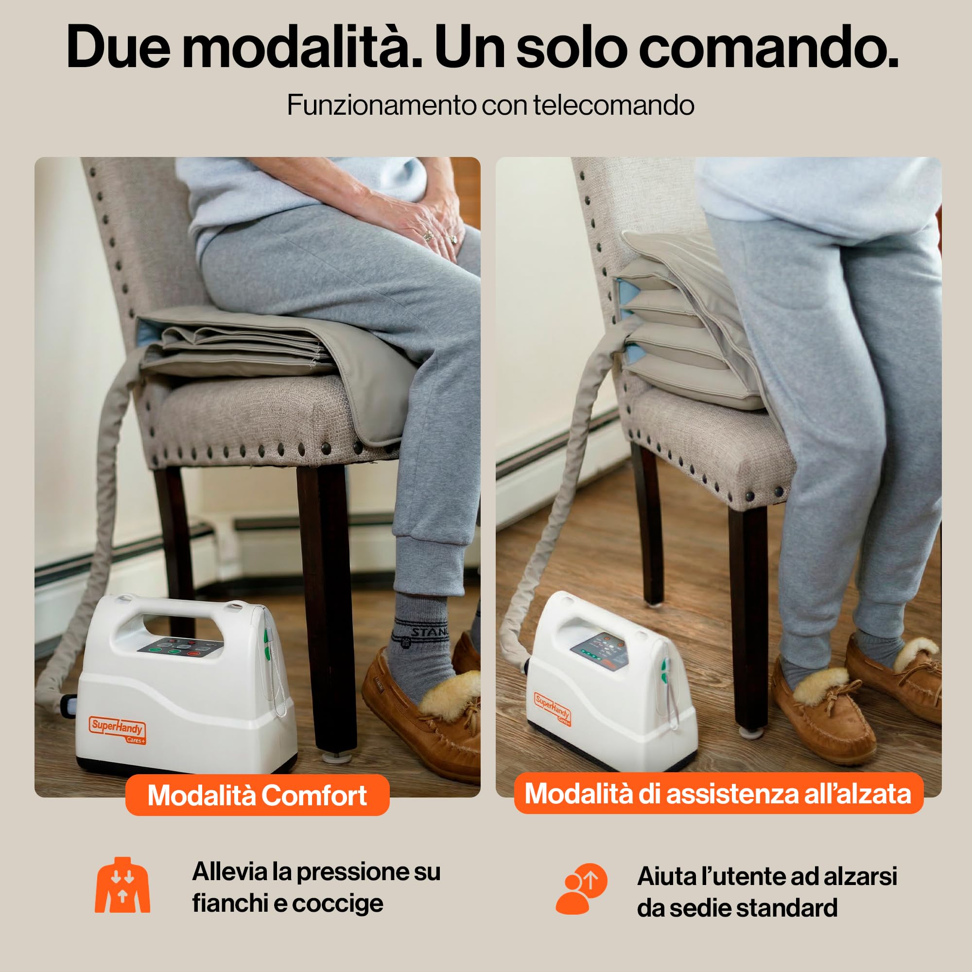 SuperHandy Cuscino Alzapersone Elettrico, Portatile, a Batteria