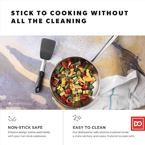 Miniatura 10 de DI ORO Chef Series - Juego de espátula y 3 piezas Negro