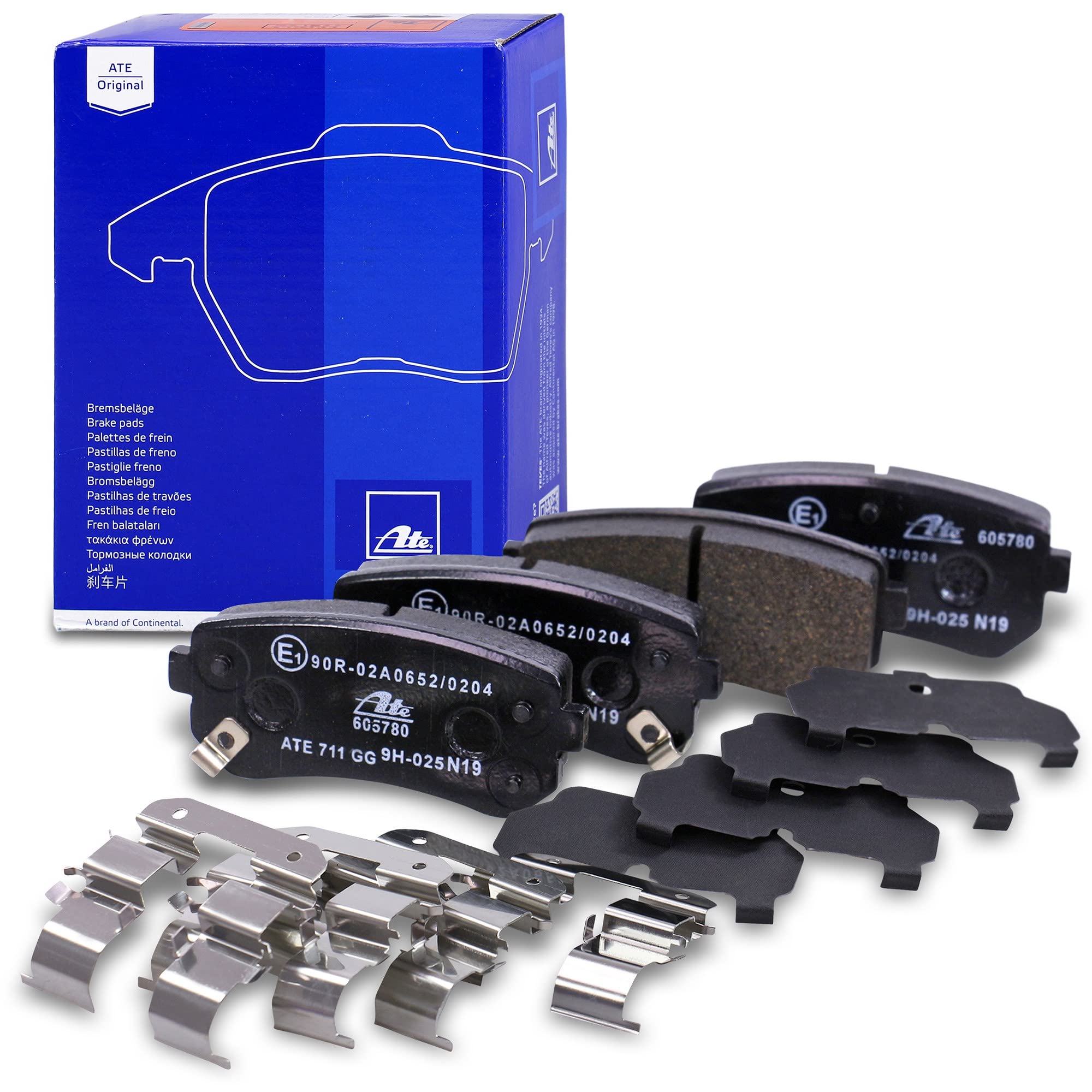 ATE Bremsenset Hinterachse inkl. Bremsscheiben hinten Ø 262 mm und Bremsbeläge hinten Kompatibel mit HYUNDAI i30 (FD), KIA CEED