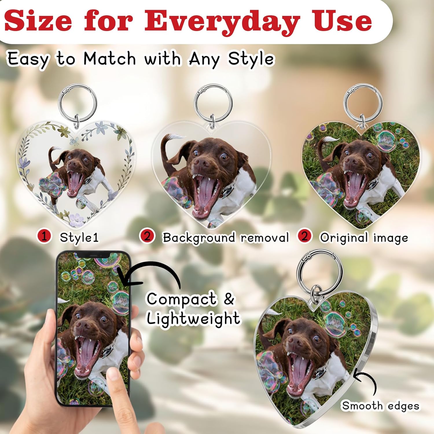Custom Acrylic Dog Cat Keychain with Photo Personalized Pet Memorial Key chain Customized Keychains Gifts for Pet Lovers - Image 5