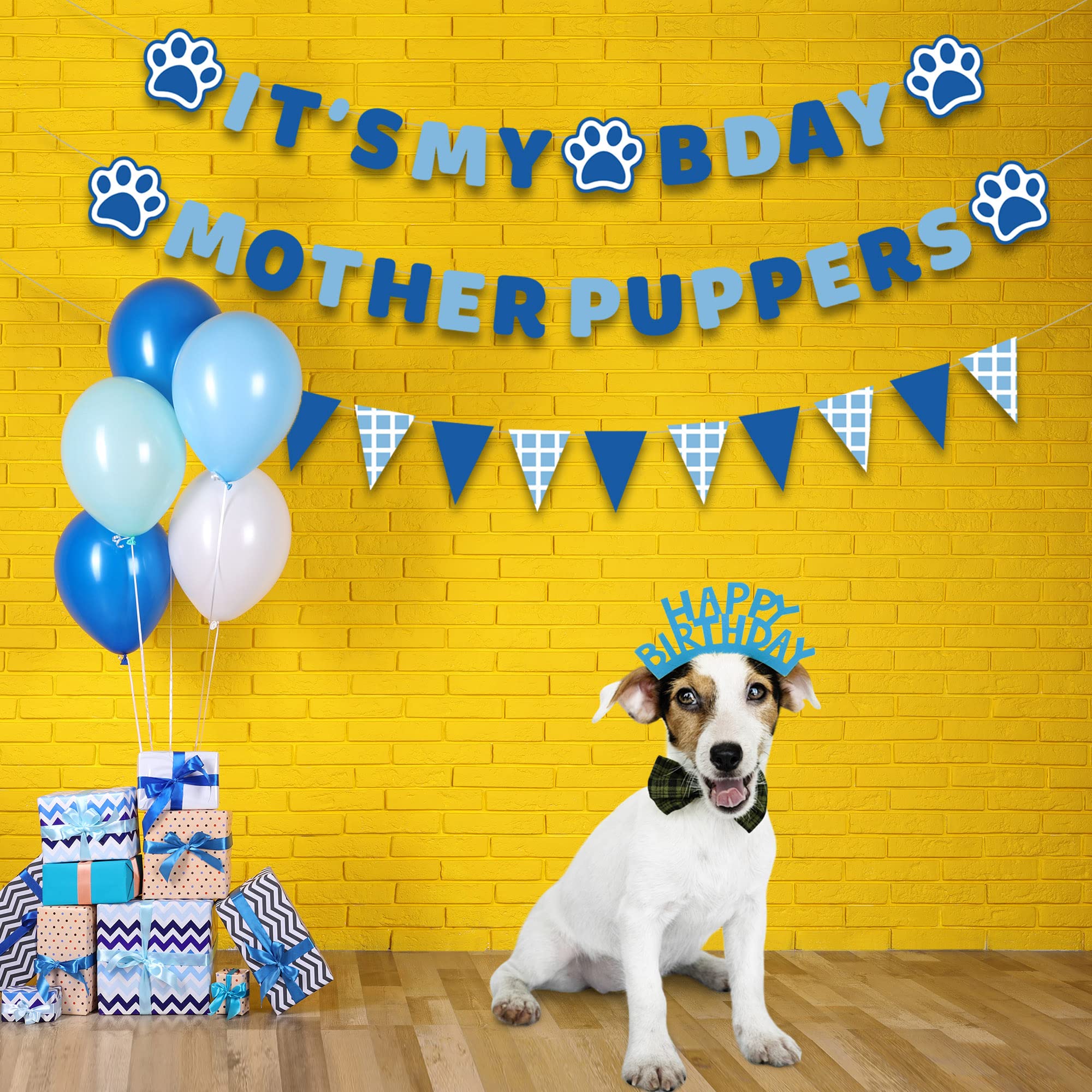 Hunde-Geburtstagsparty-Set – Halstuch, Fliege, Mütze & Deko Für Den Großen Tag