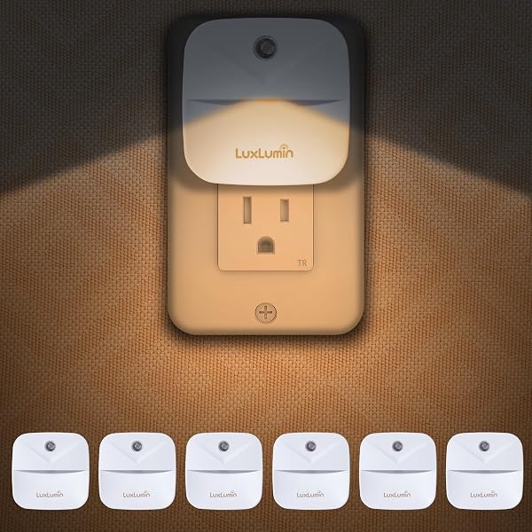 LuxLumin LED Night Light, Night Lights Plug into Wall with Dusk-to-Dawn Sensor, Automatically Turn on and Off,Night Ligh