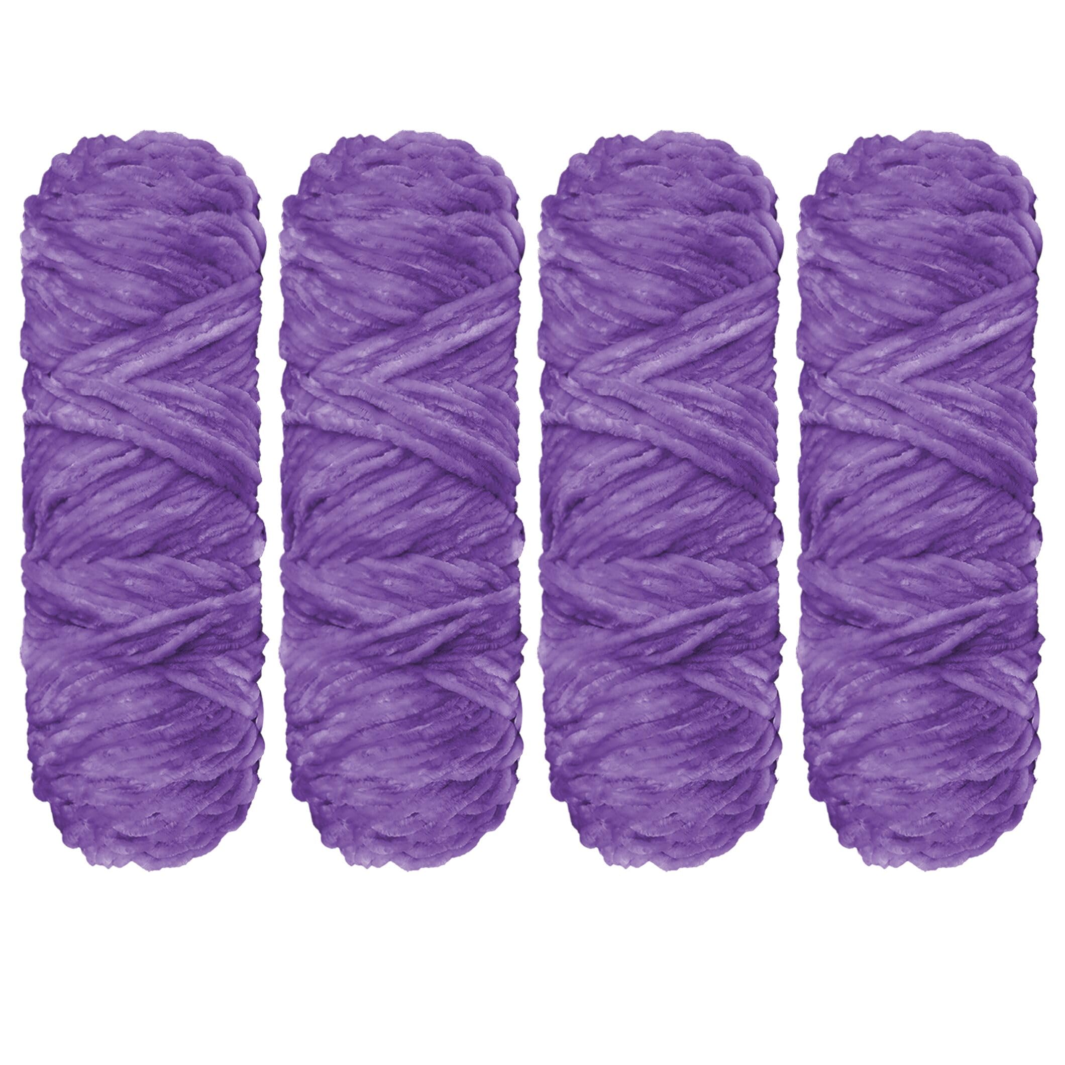 YINVA Wolle Zum Häkeln 400g(4pcs×100g) Flauschige Wolle Velvet Babywolle Weiche
