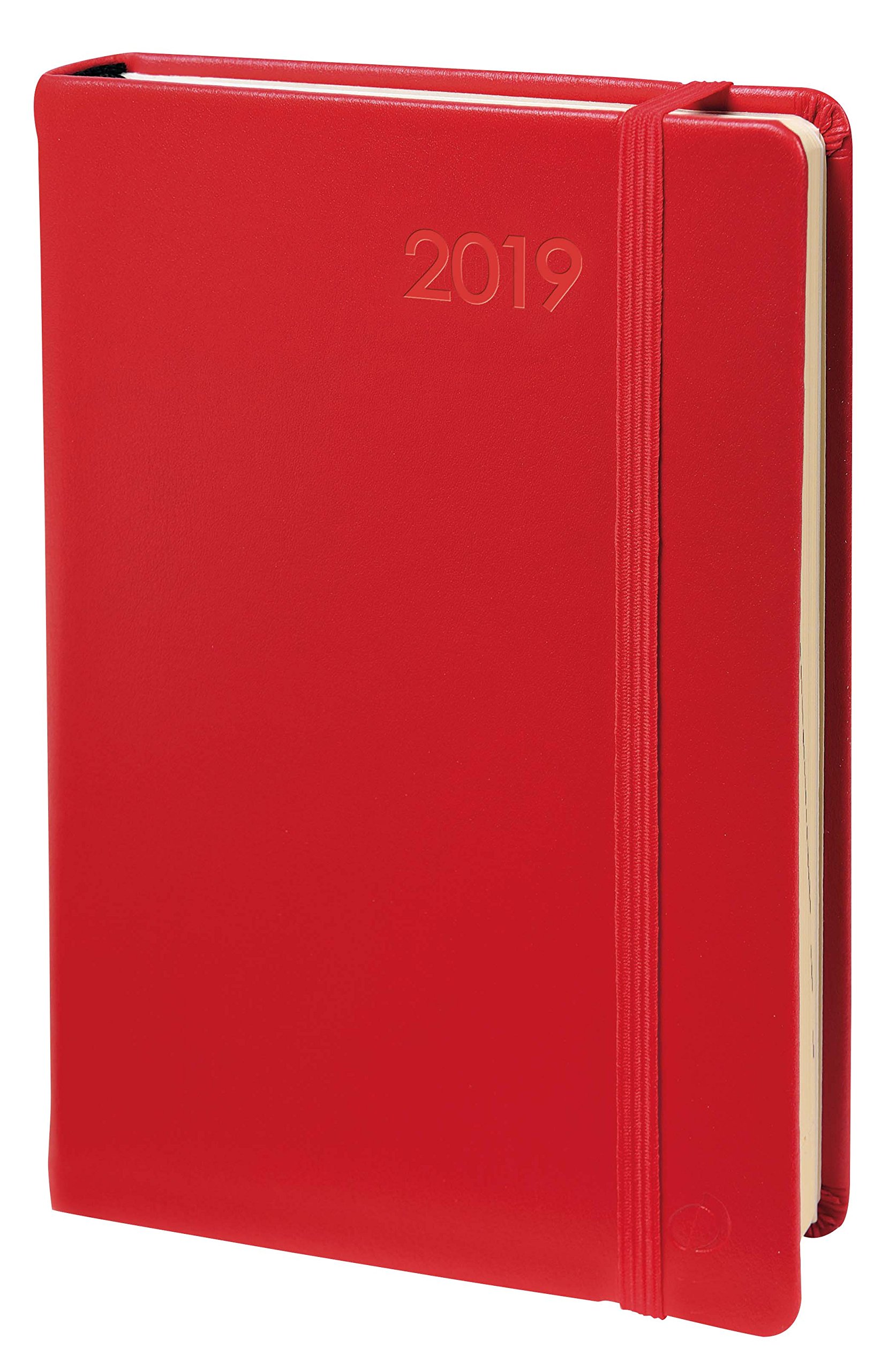 Quo Vadis 375004Q Agenda DAILY 21 PREST Multilingua Anno 2022, Colore Rosso, Formato 13x21cm, Giornaliera, Spazio X Note, 12 Mesi Gennaio-Dicembre, Carta Avorio, Copertina Rigida con Elastico Habana