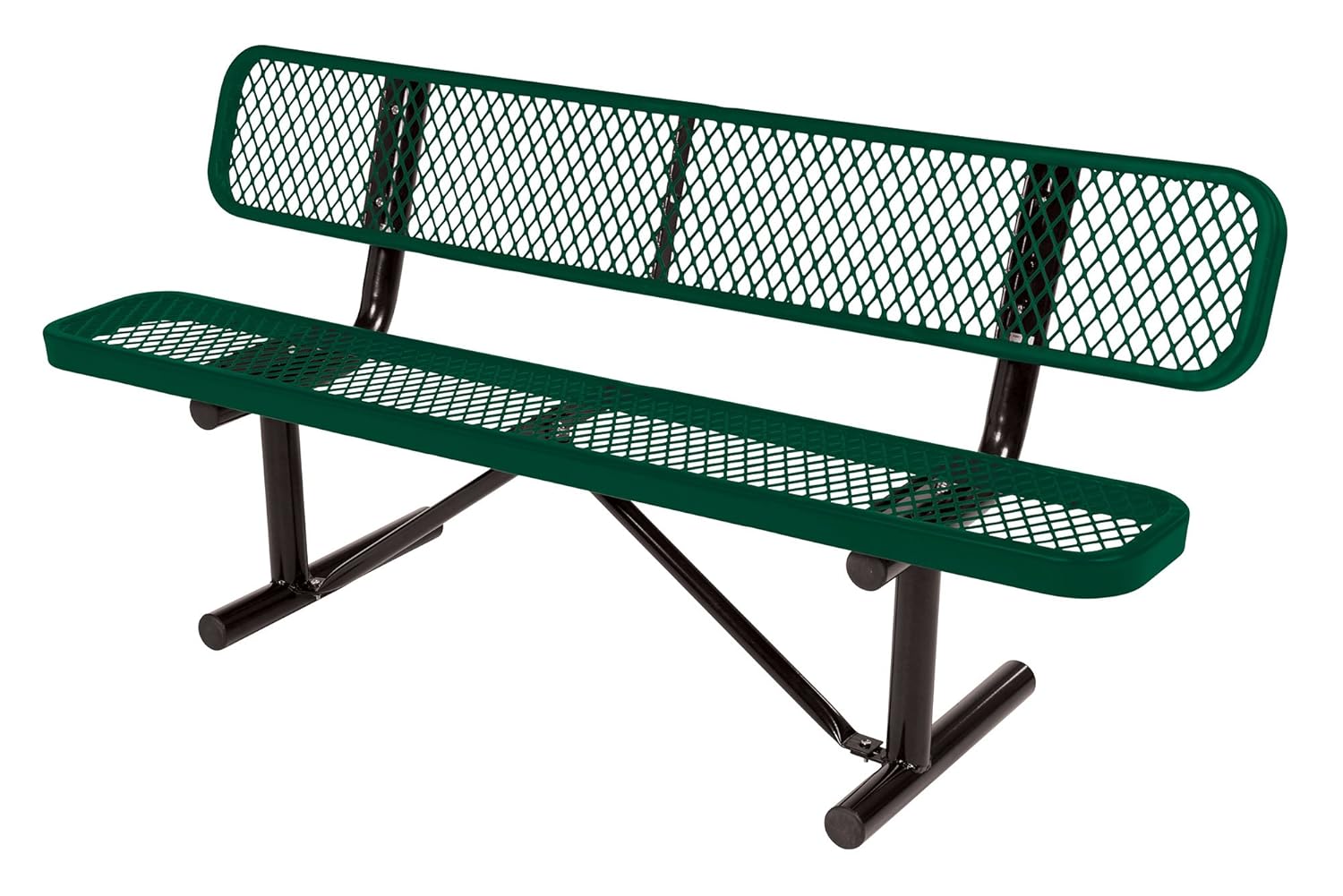 Vestil BEN-MX-96-GN Steel Bench Expanded Metal 96 in. Green