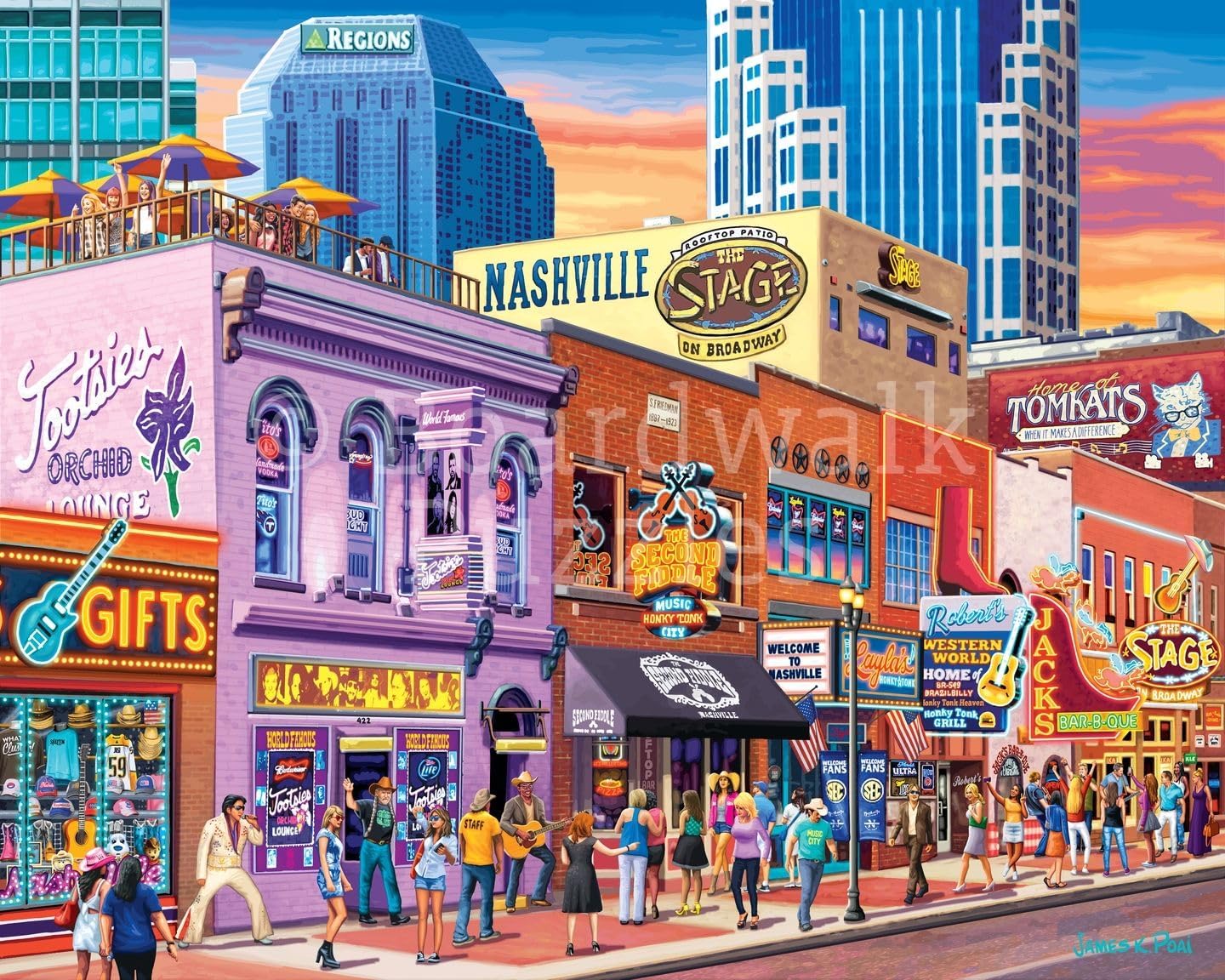 Nashville Music City by Boardwalk - Personal Puzzle - 210 Piece