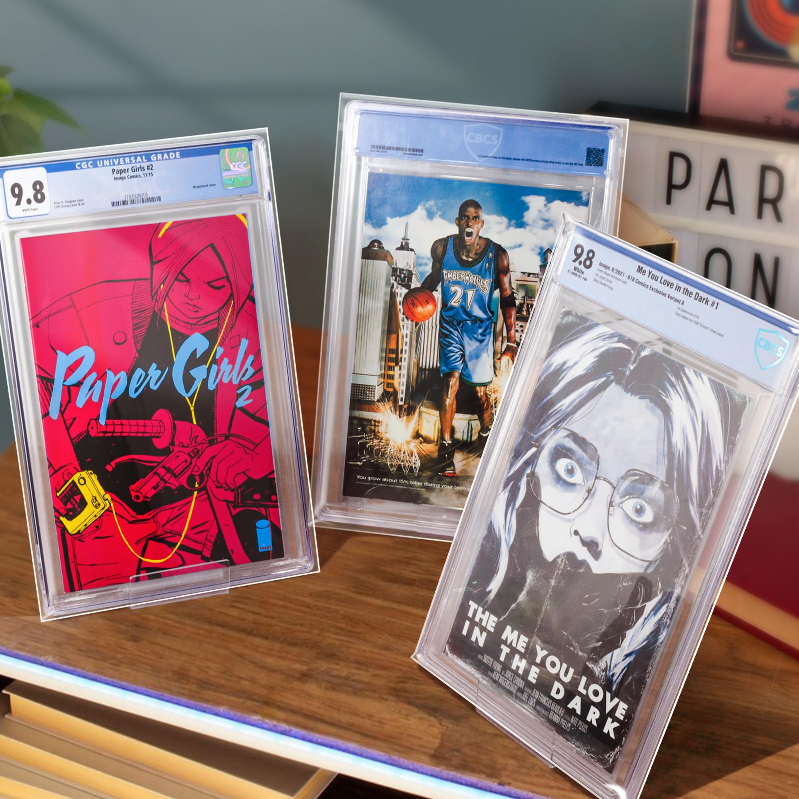 Graded Comic Book Bags - Comic Book Sleeves for CGC and CBCS Slabs, Acid-Free Archival Quality Resealable Comic Book Protector Pack of 50