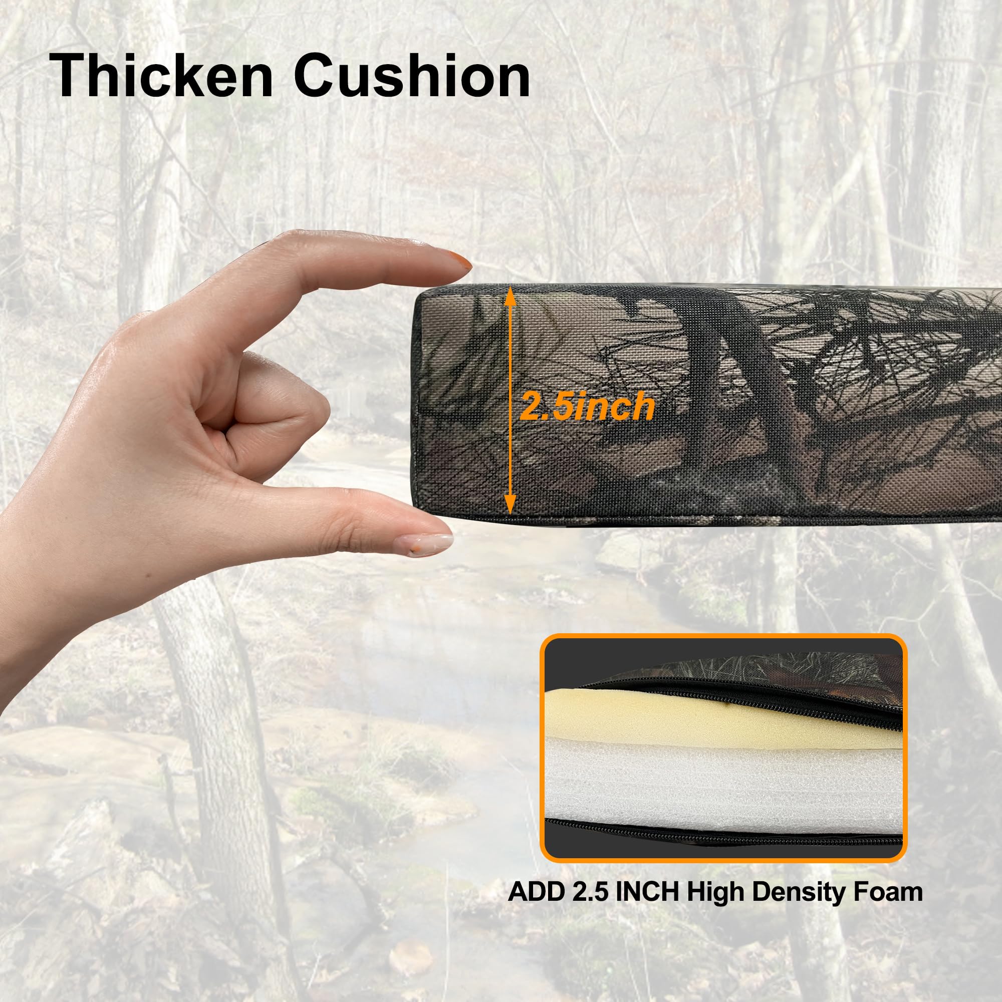 Tree Stand Seat Replacement, Tree Stand Seat Cushion for Outdoor, Treestands Replacement Seat, Adjustable Treestand Seats for Hunting, Comfortable Hunting Tree Seat Fits Climber Deer Tree Stands