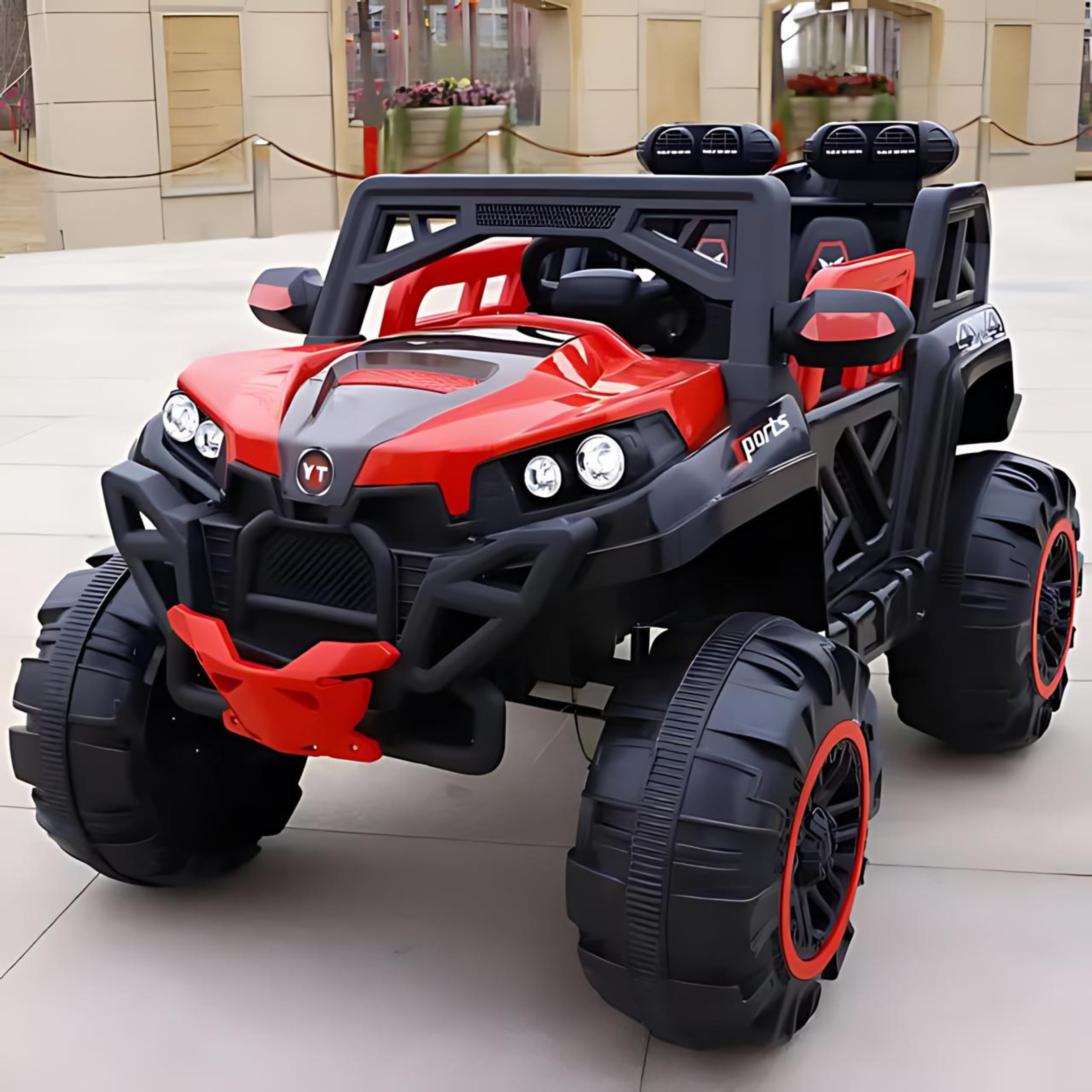 2188 Monster Wheel Big Size 4x4 Electric Jeep for Kids – Battery Operated Ride-On Toy Car with Bluetooth Music & LED Lights (Red) (B0D44NJWXQ) Amazon Price History, Amazon Price Tracker