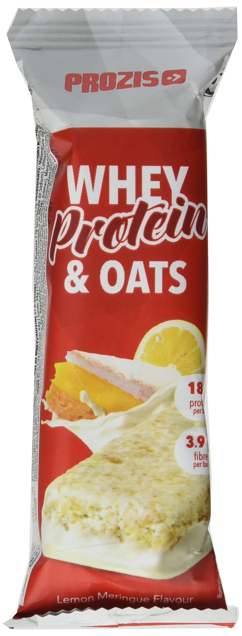 Prozis Whey Protein & Oats 80 g Meringa al Limone, Fonte di Proteine e Fibre, Amplifica la Forza e la Crescita Muscolare, Confezione da 12 Pezzi