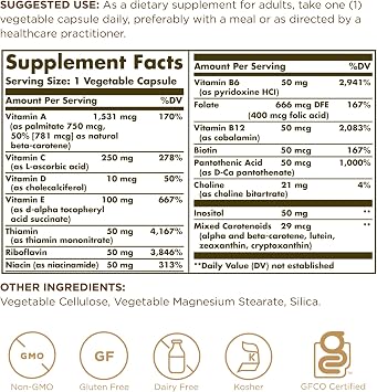 Solgar - Vitamins Only Vegetable Capsules 90 Count