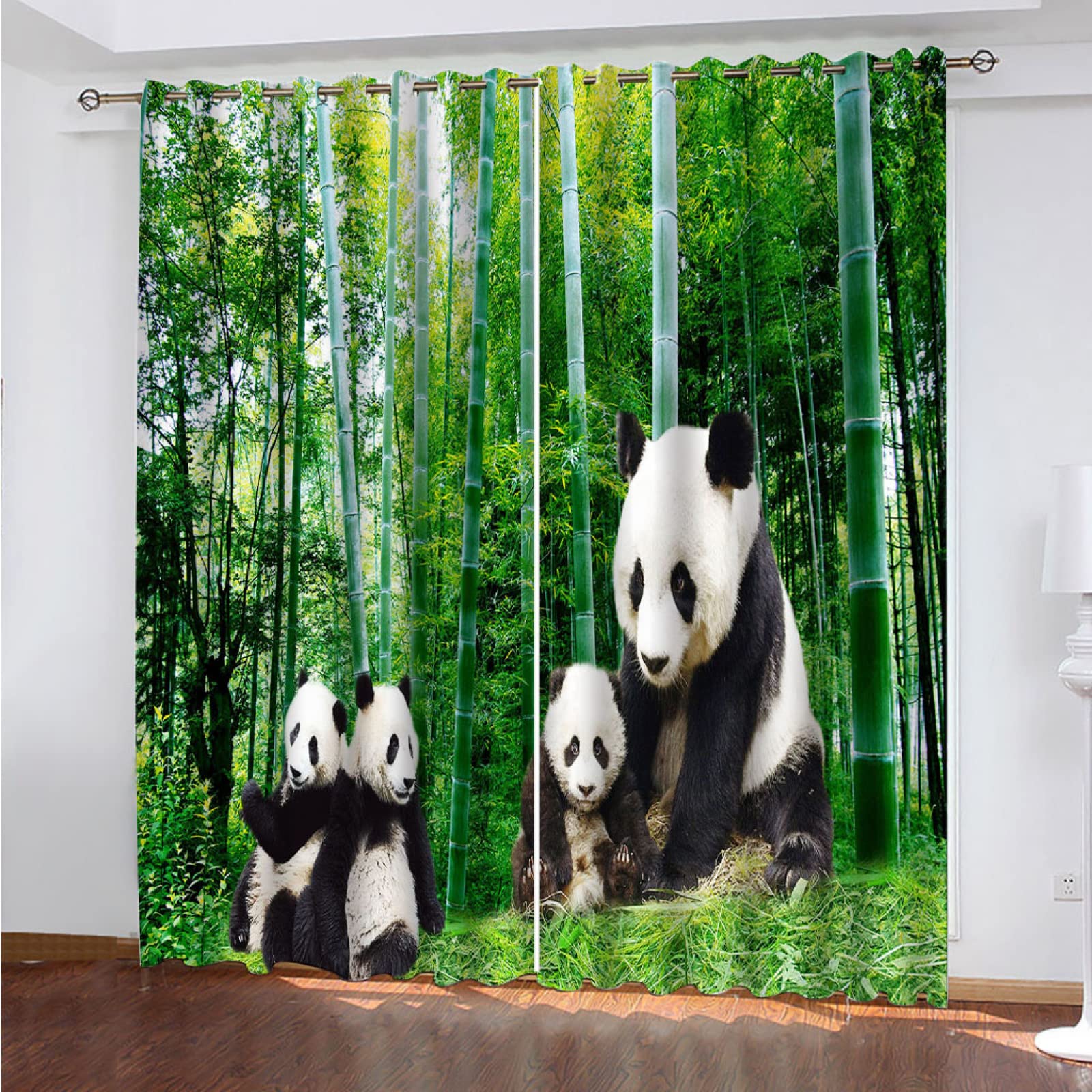 Rideaux opaques isolants thermiques panda | Rideau salon occultant 140 x 280 cm