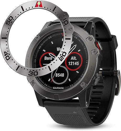 Miniatura 5 de BaiHui Anillo de bisel de acero inoxidable compatible con Garmin Fenix 5X Watch Bisel Ring Cubierta Adhesiva Anti arañazos y protector de colisión