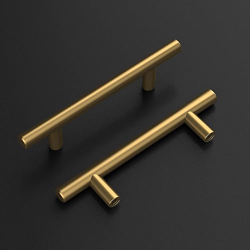 Miniatura 2 de Goldenwarm LS201GD76 - tiradores de cajón de armario, cocina, color dorado (latón cepillado, espacio de centro a centro de 3 pulgadas, longitud