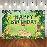 Snake Party Decorations, Snake Birthday Party Backdrop Supplies, Snake Happy Birthday Backdrop for Birthday Party Decoration