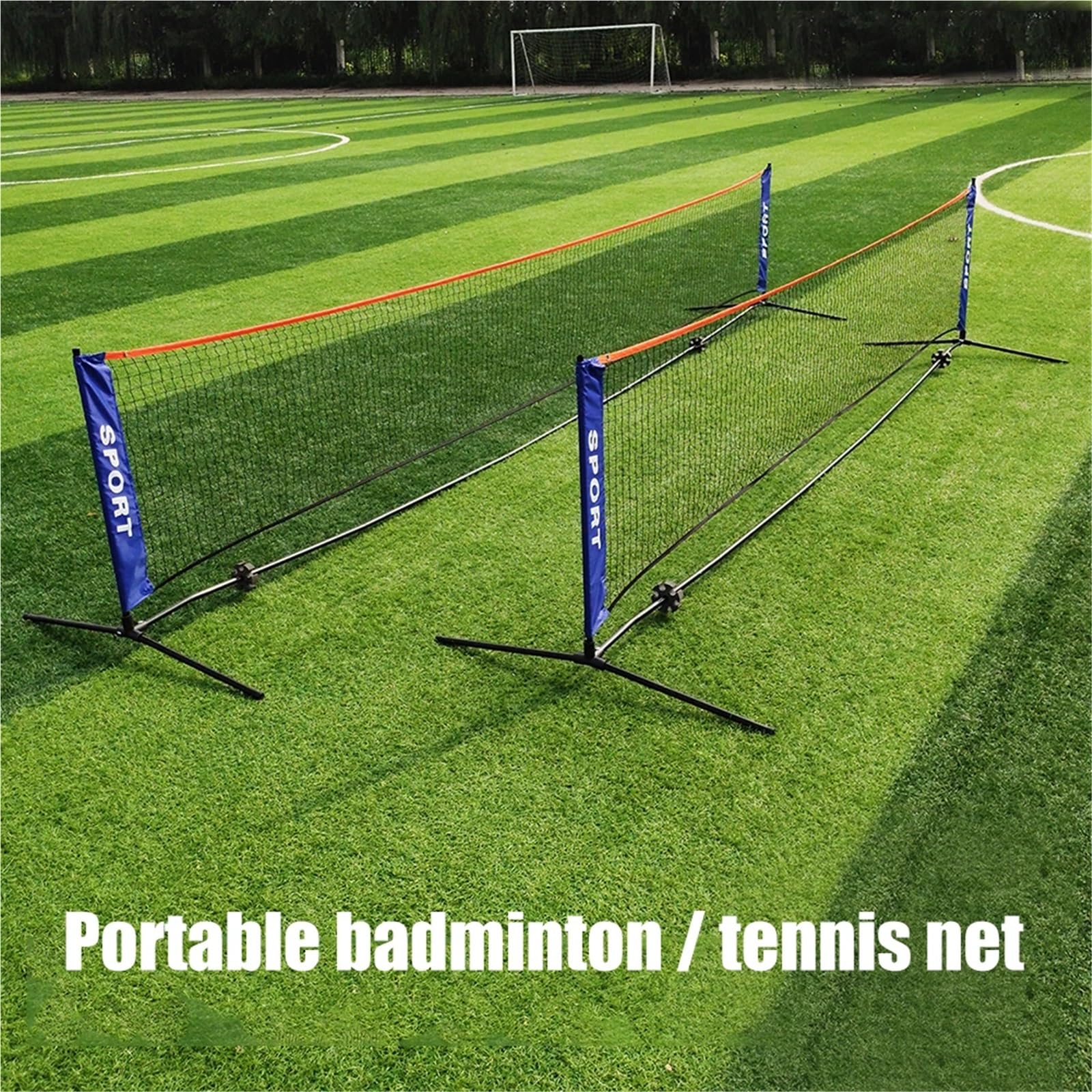 Rete da badminton professionale standard pieghevole portatile Sport all'aria aperta for interni Pallavolo Tennis Allenamento Reti quadrate Maglia per Sport