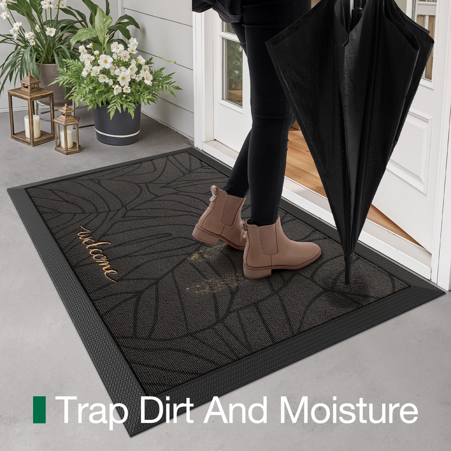 Amazon.com: LUMI Outside Welcome Door Mat 24x36, Non-Slip Heavy