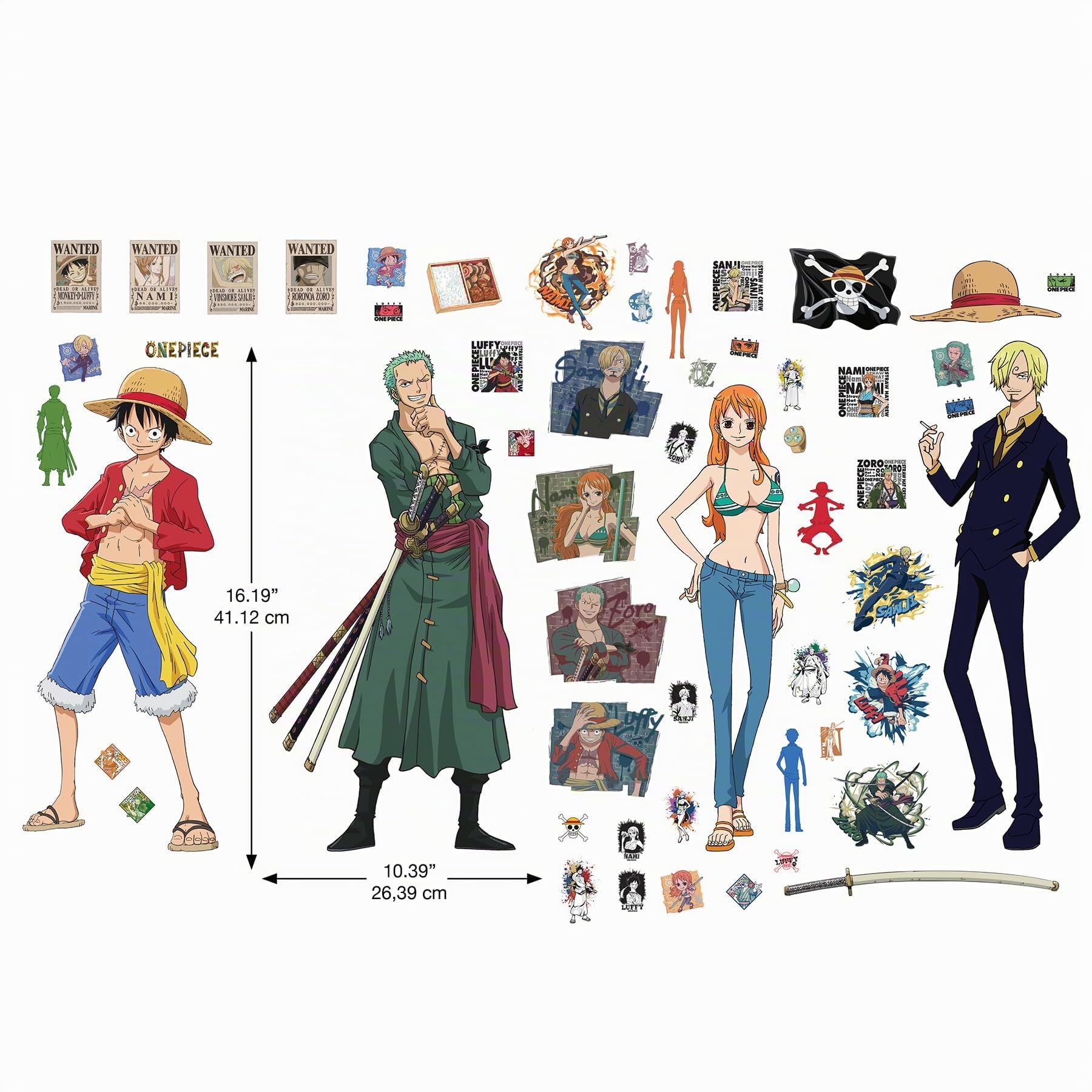 RoomMates RMK5438SCS Chapeau de Paille Une pièce Autocollant Mural, Brun