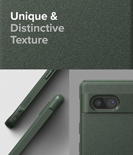 Miniatura 5 de Ringke Onyx - Funda compatible con Google Pixel 7a verde oscuro + cristal de lente de cámara compatible con Google Pixle 7a