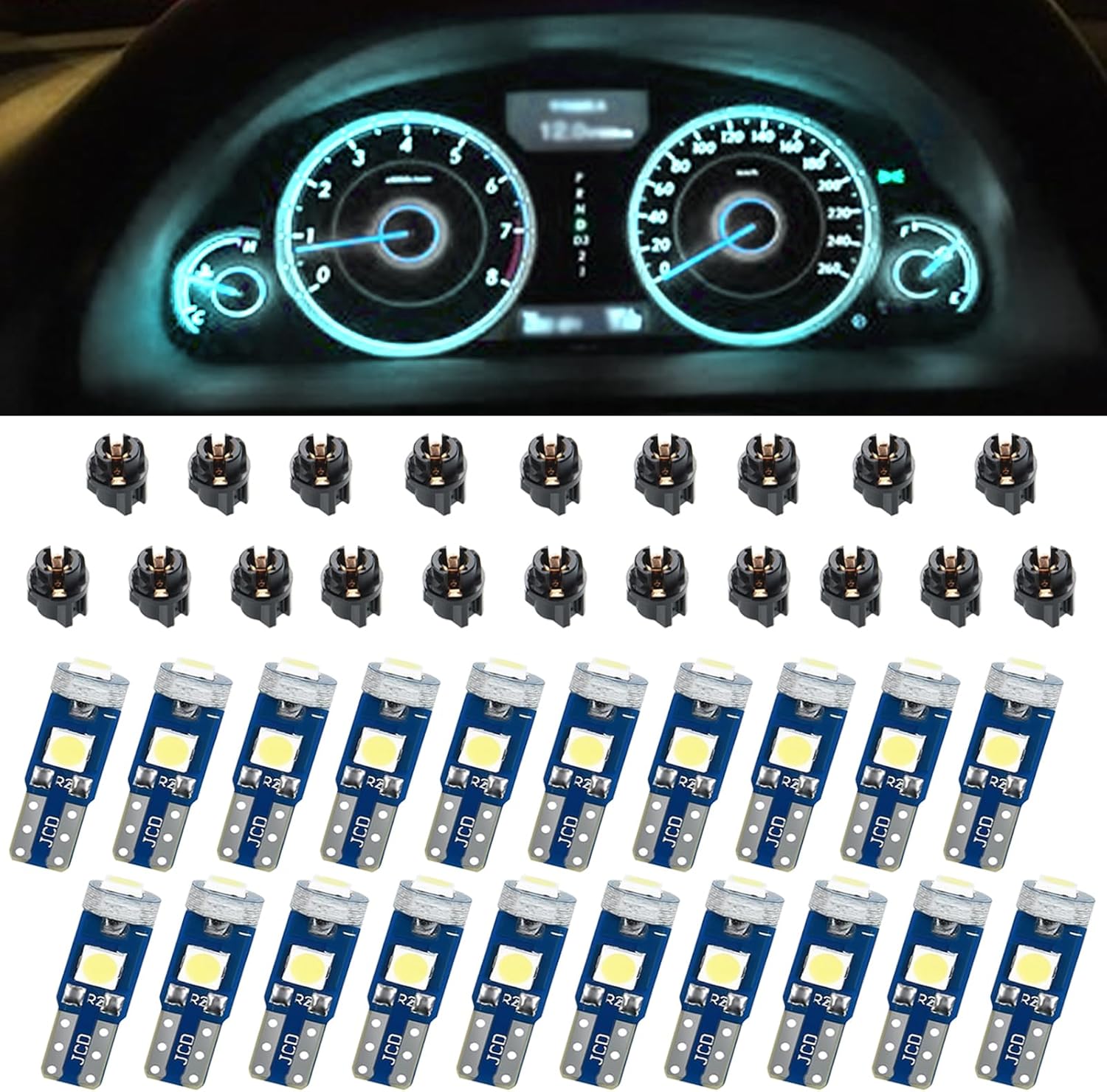 gunhunt 20 PCS Car T5 Instrument Light, 30303SMD High