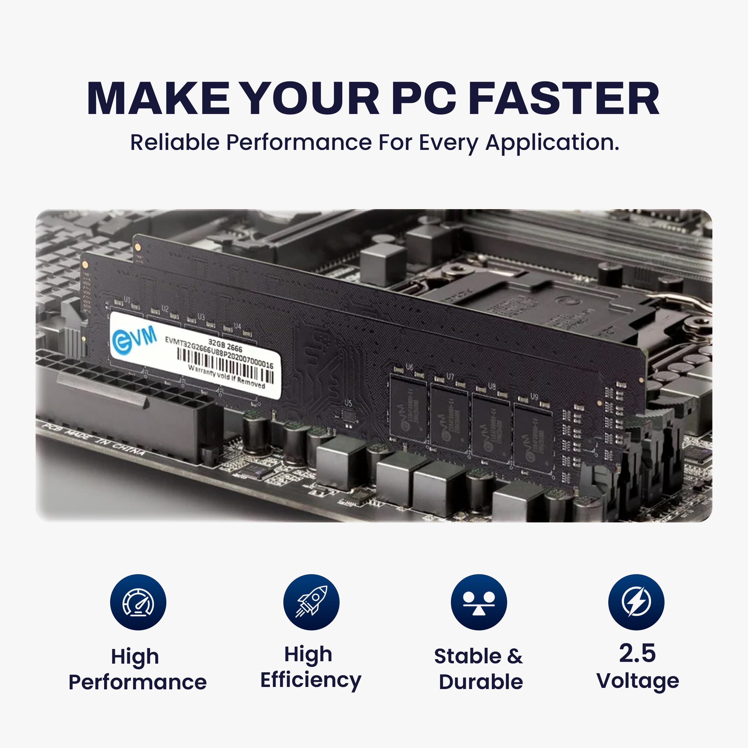 EVM 32GB DDR4 Desktop RAM 2666MHz